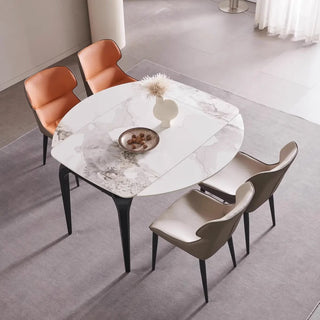 belleza small extendable dining table round