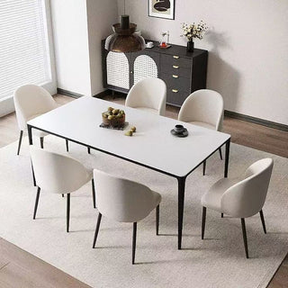 benjamin sintered stone dining table white