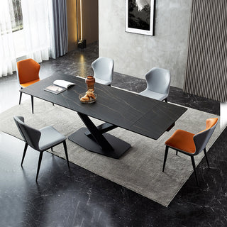 black steel extendable table cervo