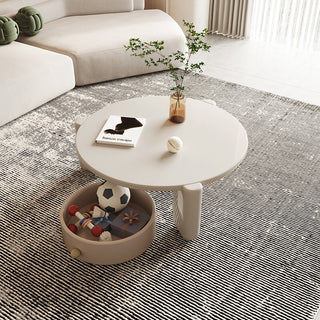 bree round coffee table with storage