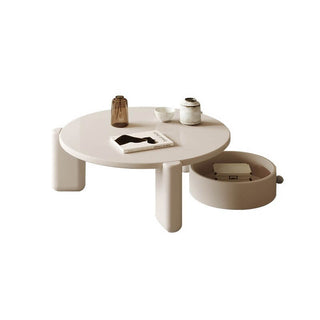 bree space saving round coffee table with storage