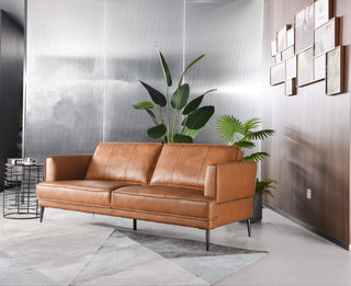 brown leather sofa lauren modern design
