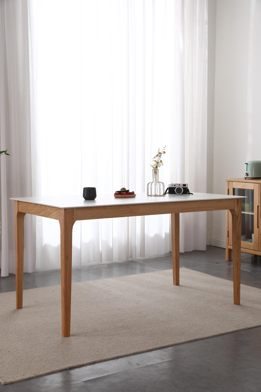 Bruno Modern Wood Dining Table - Singapore | COMFY