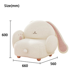 calo plush bunny kids armchair playful design