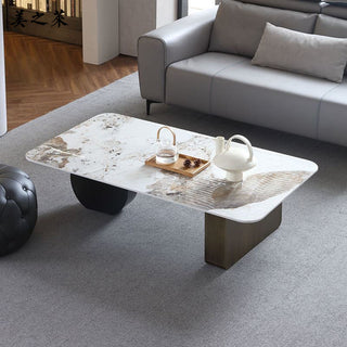 capri rectangular coffee table sintered stone top
