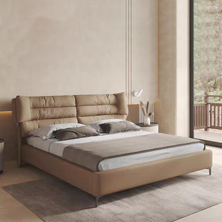 carla bed frame with headboard tech fabric design