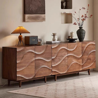 cavin walnut sideboard three doors