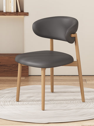 cayla oak dining chair black seat