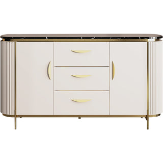 charlotte white sideboard wood and stone