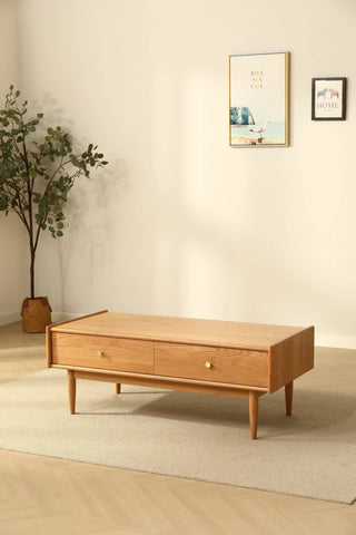 cherry wood coffee table rio rounded edges