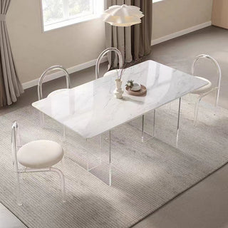 chic milo acrylic dining table transparent design