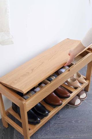 christa shoe storage bench natural wood