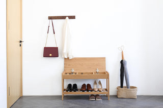 christa shoe storage bench small spaces