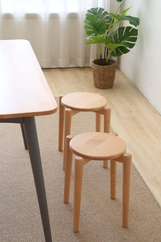 comfortable seth wooden round stool