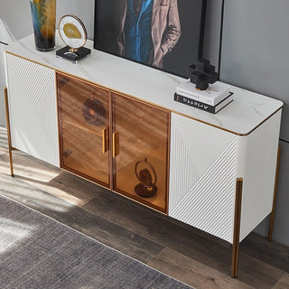 contemporary cortez cabinet metal gold accents