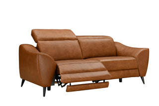 contemporary design abby electric recliner sofa top grain leather