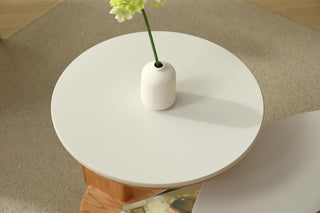 contemporary elio wooden round coffee table design