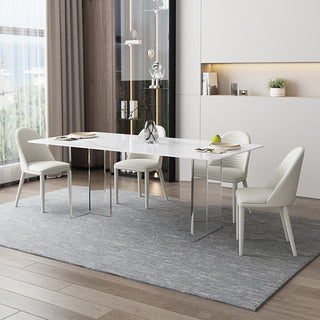 contemporary milo acrylic dining table sintered stone top