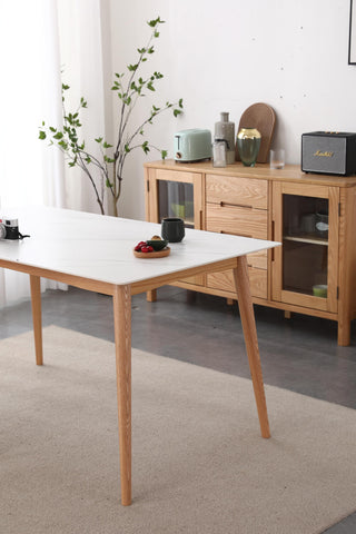 contemporary riccardo minimalist dining table durable finish