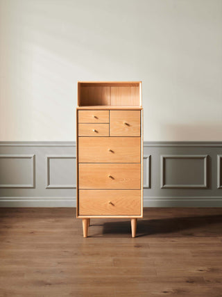 contemporary sulmo slim chest of drawers
