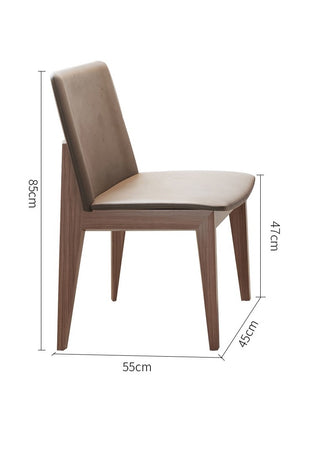  dama modern dining chair wooden legs fabric