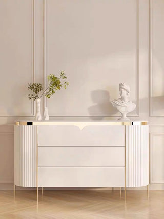 damo modern white sideboard with spacious cabinetry