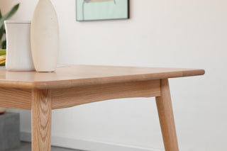 dante oak wood dining table versatile use