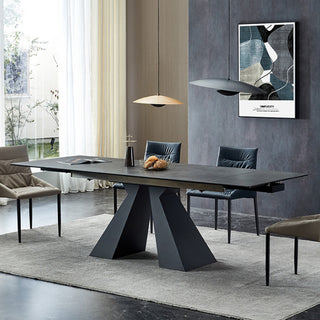 dark grey festivo dining table extendable