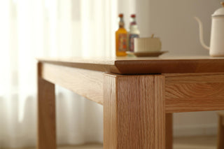durable boca solid wood table oak construction
