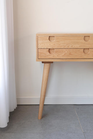 durable oak franco wood dressing table