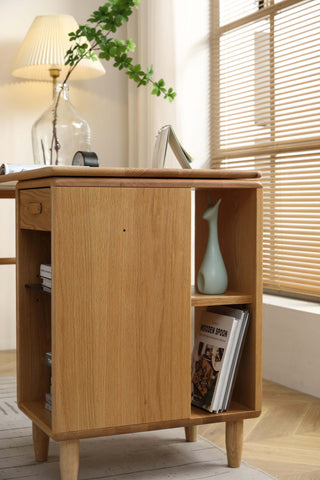 durable oak rocco solid wood study desk for home office