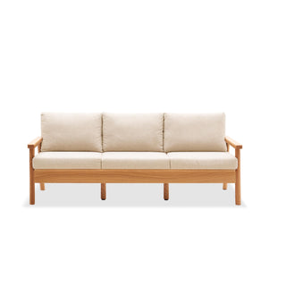 echo solid wood sofa beige