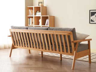 echo wood sofa footstool coffee table