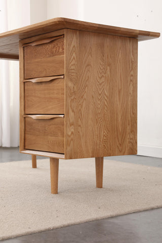 efficient mario compact study table oak construction