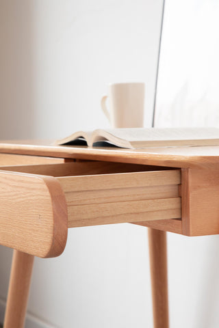efficient roberto small desk for study oak construction