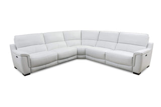 electric recliner leather sectional kira
