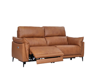 electric recliner sofa gabriel brown leather