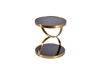 elegant black top side table