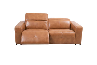 elegant brown leather sectional hanna