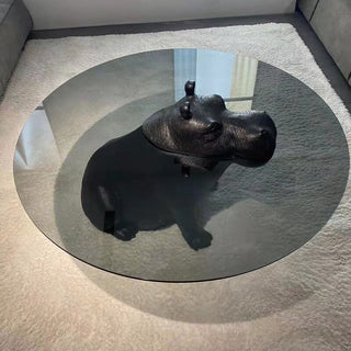 elegant glass coffee table for living room hippo