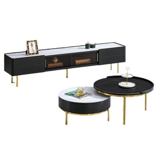 elegant neri coffee table golden details