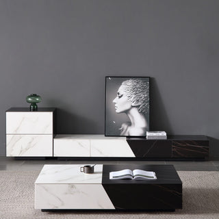 elegant serenity tv console sintered stone design