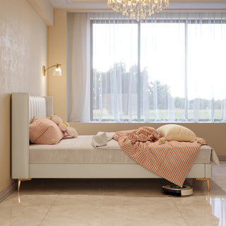 eleonora modern bed frame with headboard