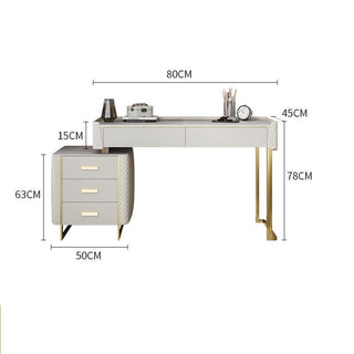 elin dressing table with mirror and stool