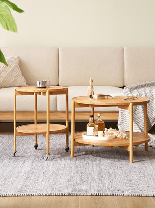 ella oak coffee table modern set