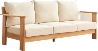 elm scandinavian sofa oak wood