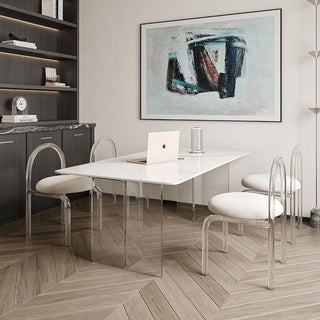 eye catching milo acrylic dining table floating illusion