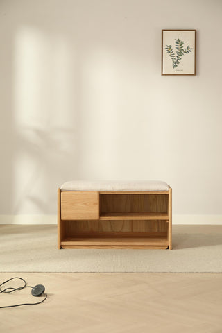 fabio bench with shoe organizer and matching cabinet