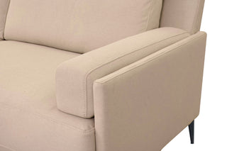 fabric sofa beige sleek modern
