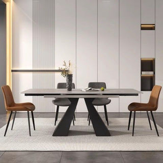 festivo adaptable grey dining table design